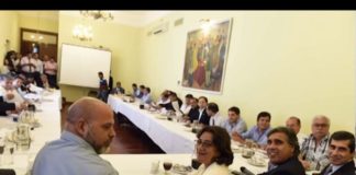 Lucía recibió a los intendentes en Casa de Gobierno