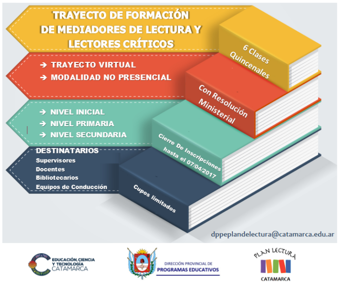 Inscripciones para el Trayecto Virtual de Formación de Mediadores de Lectura y Lectores Críticos