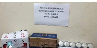 La policía secuestró bebidas alcohólicas en El Rodeo