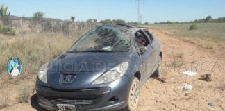 Volcó un auto en San Martín