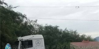 En Valle Viejo secuestran un camión con pedido judicial de Santa Fe
