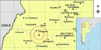 Un fuerte temblor se sintió en Tinogasta