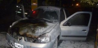 Se incendió un automóvil en Alem y Güemes