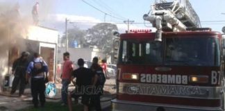 Se incendió una vivienda en Valle Viejo con una joven embarazada y una sexagenaria adentro