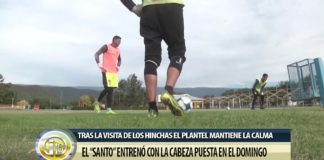 El «Santo» entrenó con la cabeza puesta en el domingo