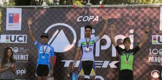 Alvaro Macías, en el podio de la Copa Lippi en Chile