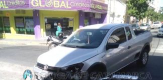 Una mujer resultó lesionada tras un accidente en el centro