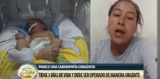 Tiene 3 días de vida y debe ser operado de manera urgente