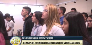 Alumnos del secundario realizaron taller sobre la memoria