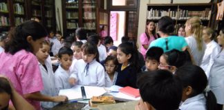 Niños de la Escuela 994 Rivadavia-Belgrano visitaron la Biblioteca Julio Herrera