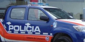 Otra camioneta de la policía protagonizó un accidente vial