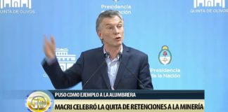 Macri celebró la quita de retenciones a la minería