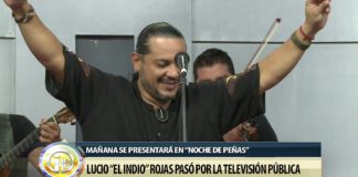 Lucio «El Indio» Rojas pasó por la televisión pública