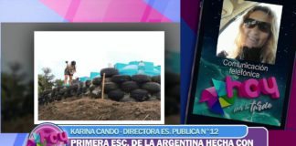 Karina Cando – Escuela hecha con residuos reciclados-