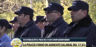 La Policía firmó un aumento salarial del 17,5%