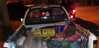 Aprehenden a dos ladrones y secuestran una camioneta en Valle Viejo
