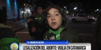 Legalización del aborto: vigilia en Catamarca