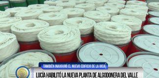 Lucía habilitó la nueva planta de Algodonera del Valle