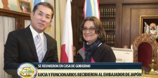 Lucía y funcionarios recibieron al embajador de Japón