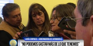 Lucía agasajó a periodistas y habló en rueda de prensa