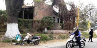 Motociclista protagonizó un siniestro cerca del Monumento a María Soledad