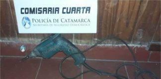 Aprehenden a un ladrón y recuperan un taladro sustraído en la Capital