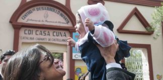 Lucía en los festejos del 92 aniversario de Casa Cuna