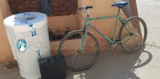 Recuperan maquina de escribir, lavarropa y una bicicleta en Santa María