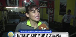 La «Tigresa» Acuña ya está en Catamarca