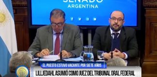 Lilljedhal asumió como juez del Tribunal Oral Federal