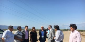 Recorrieron obras que se realizan sobre el río Santa Cruz