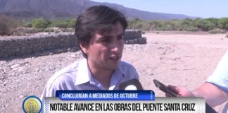 Notable avance en las obras del puente Santa Cruz