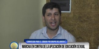 Marcha en contra de la aplicación de Educación Sexual