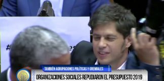 Organizaciones sociales repudiaron el Presupuesto 2019