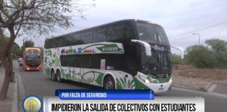 Impidieron la salida de colectivos con estudiantes