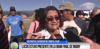 Lucía estuvo presente en la gran final de rugby