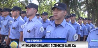Entregaron equipamiento a cadetes de la policía