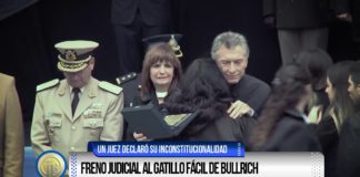 Freno judicial al gatillo fácil de Bullrich