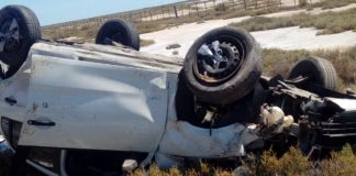 Violento vuelco en Las Salinas