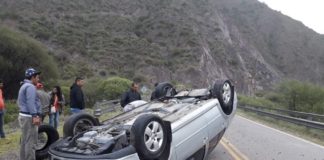 Violento vuelco en la Quebrada de Belén
