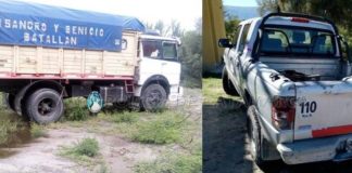 Secuestran camionetas y un camión en controles vehiculares