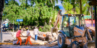 Obra de desagües pluviales en Belgrano y Legisladores