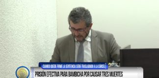Prisión efectiva para Bambicha por causar tres muertes