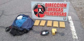 Detienen a un distribuidor con 5 kilos de droga en un control vehicular