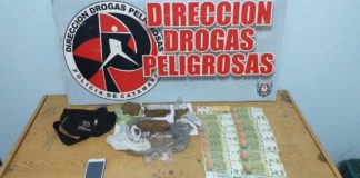 Detienen a dos personas y secuestran un kilo de Marihuana en un puesto caminero