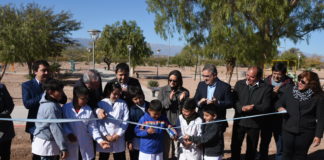 Lucía inauguró nuevas obras en Tinogasta