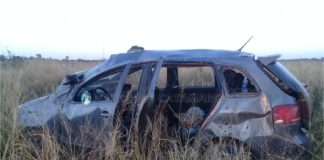 Espectacular vuelco en Lavalle: una anciana sufrió serias lesiones