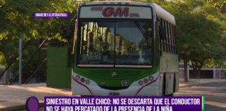 Siniestro en Valle Chico: El conductor del colectivo no se habría percatado de la presencia de la niña