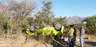 Violento vuelco de una familia en Fiambalá