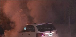 Incendio de vehículos en Belén
